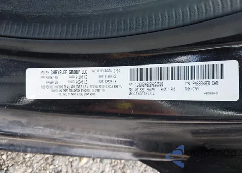 2014 Dodge Avenger Se from USA, damaged, VIN 1C3CDZAG2EN232518